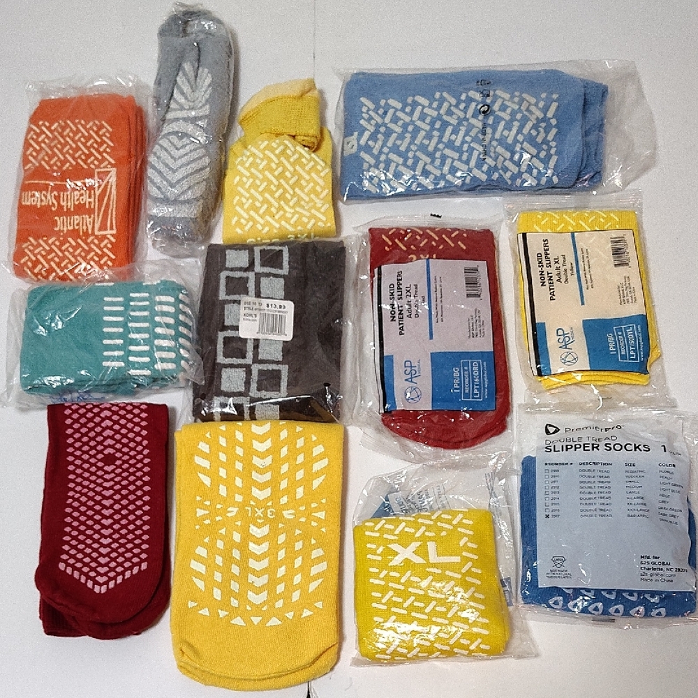 Women's Non-Slip Socks - Multi-Color 11 Pairs